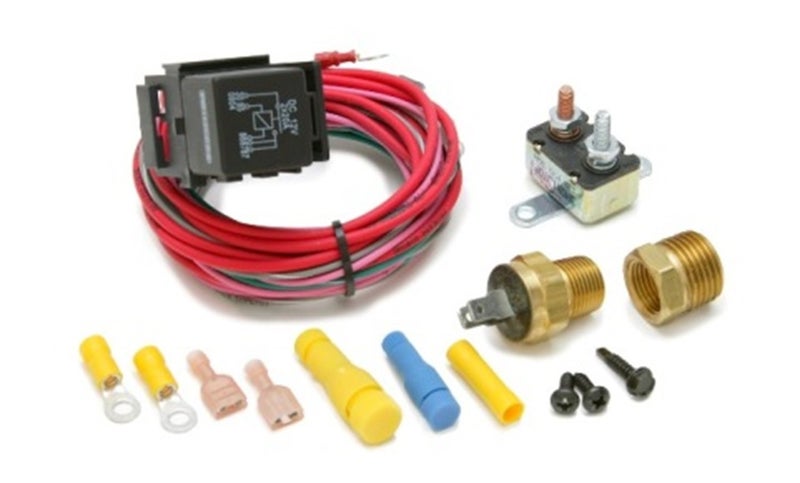 Painless Performance 30114 Dual Activation Electric Fan Relay Kit with Thermostatic Switch (On 195/Off 185)